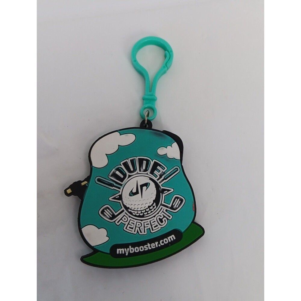 Dude Perfect Keychain Charm Lot Wheel Unfortunate Panda Golf Space Biking Logo - Picture 3 of 16